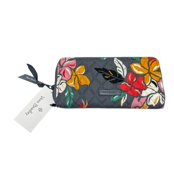 Vera Bradley RFID Tech Gray Coastal Paradise Wristlet New With Tags - Picture 1 of 9